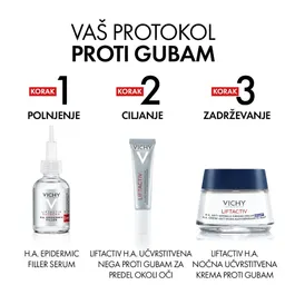 Vichy Liftactiv H.A., nočna nega za korekcijo gub in čvrsto kožo (50 ml)
