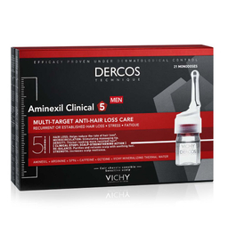 Vichy Dercos Aminexil Clinical 5, ampule proti izpadanju las za moške (21 x 6 ml)