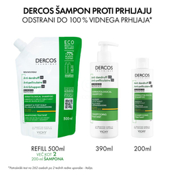 Vichy Dercos, šampon proti prhljaju za suhe lase (200 ml)