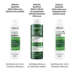 Vichy Dercos Anti dandruff K, šampon proti lepljivemu prhljaju in sebumu (250 ml)