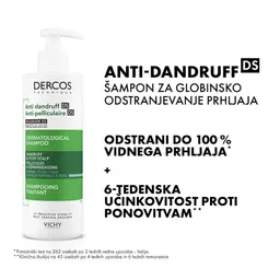 Vichy Dercos, šampon proti prhljaju za normalne in mastne lase (390 ml) 