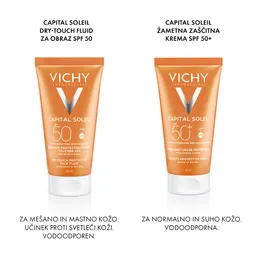  Vichy Capital Soleil Dry Touch, emulzija za obraz - ZF50 (50 ml)