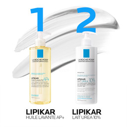 LRP Lipikar Lait Urea 10%, vlažilni losjon s trojnim učinkom za glajenje in pomiritev zelo suhe ter grobe kože (200 ml)
