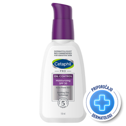Cetaphil Pro Oil Control, vlažilna krema za obraz za mastno kožo nagnjeno k aknam - ZF30 (118 ml)