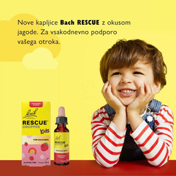 Bach Rescue Kids, kapljice za otroke - okus jagode (10 ml)