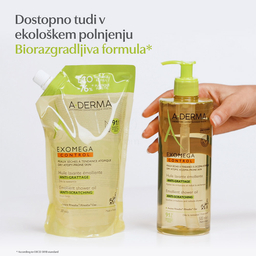 A-Derma Exomega Control, emolientno čistilno olje za tuširanje za atopijsko kožo (500 ml)