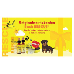 Bach Rescue, darilni paket za kosmatince in njihove lastnike (2 x 10 ml + 50 g)