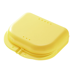 Mediblink M041, posodica za zobni aparat S - rumene barve (1 kos)