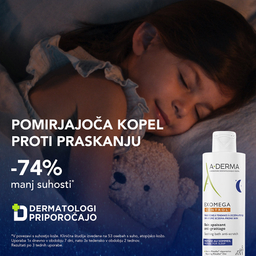 A-Derma Exomega Control, pomirjojoča kopel proti praskanju - plastenka (200 ml)