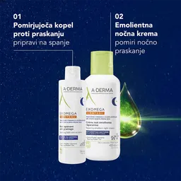 A-Derma Exomega Control, emolientna obnavljajoča nočna krema - plastenka (400 ml)
