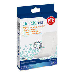 PiC QuickGen, obliži za celjenje ran - 10 x 7,5 cm (5 obližev)