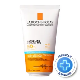LRP Anthelios UVMUNE 400, vlažilno mleko za zaščito pred soncem - obraz in telo - ZF50+ (150 ml)