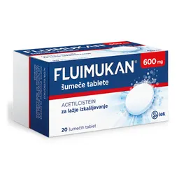 Fluimukan 600 mg, šumeče tablete (20 šumečih tablet)