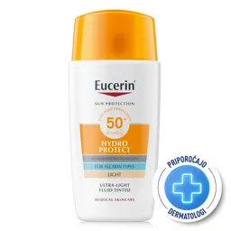 Eucerin Sun Hydro Protect Tinted, lahki obarvan fluid za zaščito pred soncem - light - ZF50+ (50 ml)