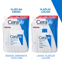 CeraVe, vlažilni losjon za telo za suho do zelo suho kožo - Refill (473 ml)