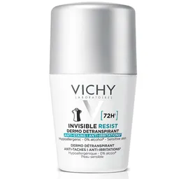Vichy Invisible Resist 72H, detranspirant roll-on proti madežem in razdraženosti (50 ml)