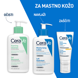 CeraVe, peneči čistilni gel za obraz za normalno do mastno kožo (236 ml)