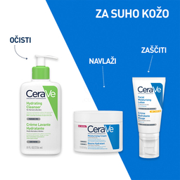 CeraVe, vlažilna čistilna emulzija za obraz za normalno do suho kožo (236 ml)