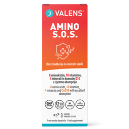 Valens Amino S.O.S., prašek za pripravo napitka - vrečke (3 x 16 g)