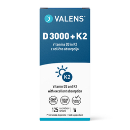 Valens D 3000 + K2, ustno pršilo (25 ml)