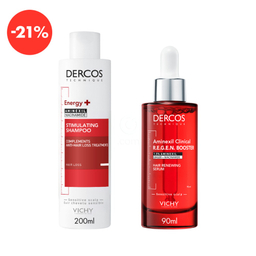 Vichy Dercos, protokol proti izpadanju las za zmanjšanje izpadanja las in spodbujanje rasti obstoječih las (200 ml + 90 ml) 