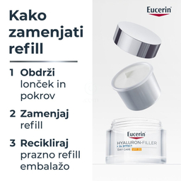 Eucerin Hyaluron-Filler, refill dnevna krema za vse tipe kože - ZF 30 (50 ml)