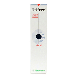 Otifree Vetoquinol, raztopina za čiščenje ušes psov in mačk (60 ml)