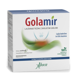 Aboca Golamir, tablete za raztapljanje pri bolečem grlu (20 tablet)