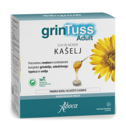 Aboca GrinTuss Adult, tablete za suh in produktiven kašelj (20 tablet)