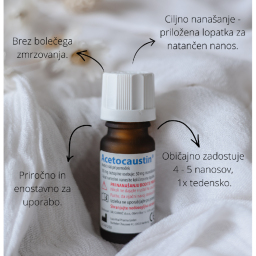 Acetocaustin, tekočina za odstranjevanje bradavic (0,5 ml)