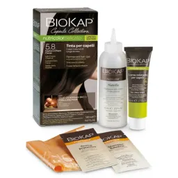 BioKap Nutricolor Delicato 5.8, set za hitro barvanje las - svetlo kakavovo kostanjeva (1 set)