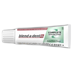 Blend-a-dent, pričvrstilna krema za zobne proteze - meta