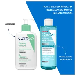 CeraVe, čistilna micelarna voda za normalno do mastno kožo (400 ml)