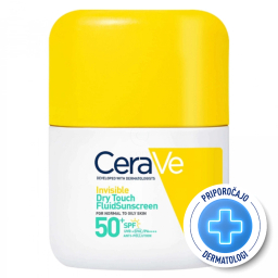 CeraVe Sun, nevidni vlažilni fluid za zaščito pred soncem Dry Touch - ZF50+ (50 ml)