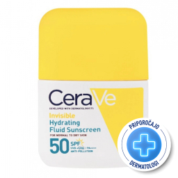 CeraVe Sun, nevidni vlažilni fluid za zaščito pred soncem - ZF50 (50 ml)