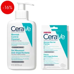 CeraVe SOS, rutina za zmanjšanje aken in nepravilnosti (236 ml + 22 obližev)