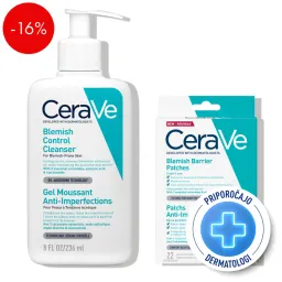 CeraVe SOS, rutina za zmanjšanje aken in nepravilnosti (236 ml + 22 obližev)