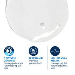 CeraVe, peneči čistilni gel za obraz za normalno do mastno kožo - Refill (473 ml)