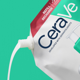 CeraVe, peneči čistilni gel za obraz za normalno do mastno kožo - Refill (473 ml)