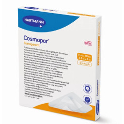 Cosmopor Transparent, sterilen prozorni obliž z vpojno blazinico - 9 x 10 cm (5 obližev)