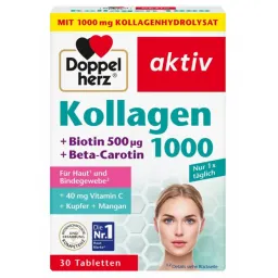 Doppelherz Aktiv Kolagen 1000 + biotin + betakaroten, tablete (30 tablet)