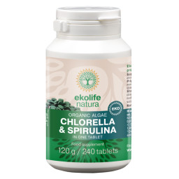 Ekolife ekološka Chlorella&Spirulina, tablete (240 tablet)