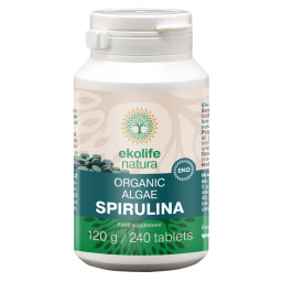 Ekolška alga Spirulina Ekolife Natura, tablete (240 tablet)