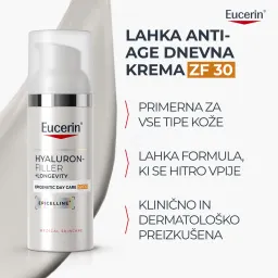 Eucerin Hyaluron-Filler + Longevity Epigenetic, dnevna krema ZF 30 (50 ml)