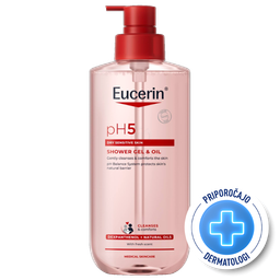 Eucerin pH5, oljni gel za prhanje - plastenka s pumpico (400 ml)
