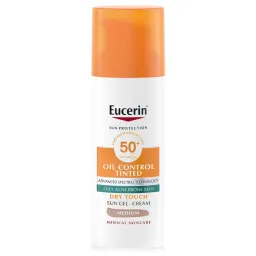 Eucerin Sun Oil Control, obarvan kremni gel za zaščito obraza odtenek Medium - ZF 50+ (50 ml)