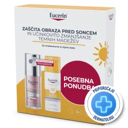 Eucerin Sun, paket proti hiperpigmentaciji in za zaščito pred soncem - ZF50+ (30 ml + 50 ml)
