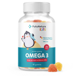 FutuNatura KIDS OMEGA-3 Gumiji za otroke - prehransko dopolnilo z omega-3 maščobnimi kislinami v obliki gumi bonbonov