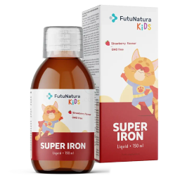 FutuNatura KIDS Super Iron - tekoče prehransko dopolnilo z železom in vitamini B za otroke