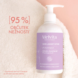 Melvita Gel za intimno nego, nežen čistilni gel za vsakodnevno intimno higieno (225 ml)